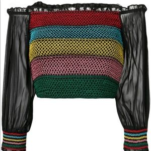 Alice and Olivia Embroidered Top Size M